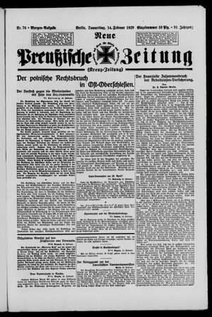 Neue preußische Zeitung vom 14.02.1929