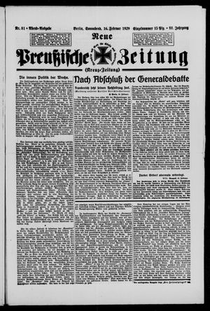 Neue preußische Zeitung vom 16.02.1929