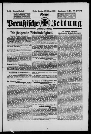 Neue preußische Zeitung vom 17.02.1929