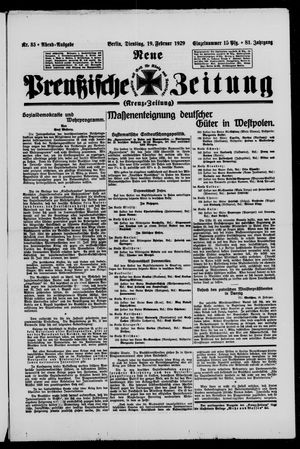 Neue preußische Zeitung vom 19.02.1929