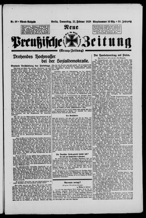 Neue preußische Zeitung on Feb 21, 1929