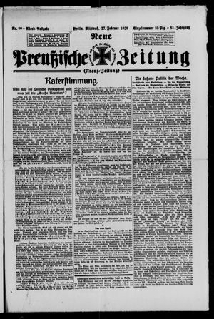 Neue preußische Zeitung vom 27.02.1929