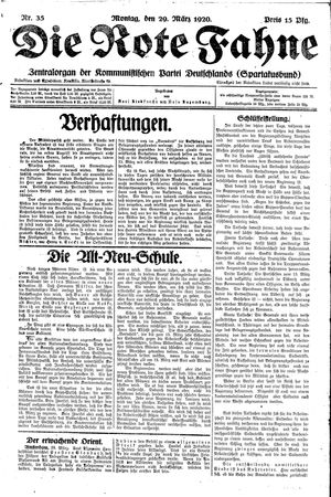 Die rote Fahne on Mar 29, 1920