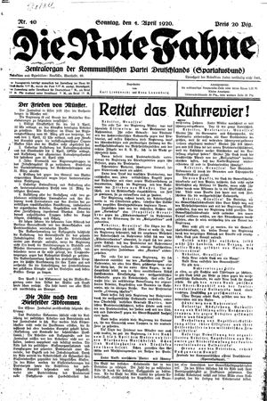 Die rote Fahne vom 04.04.1920