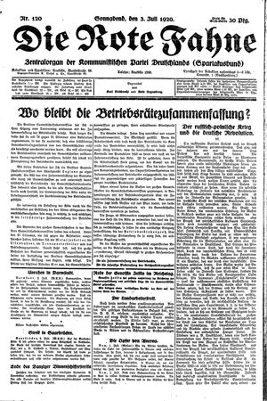 Die rote Fahne vom 03.07.1920