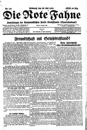 Die rote Fahne vom 28.07.1920