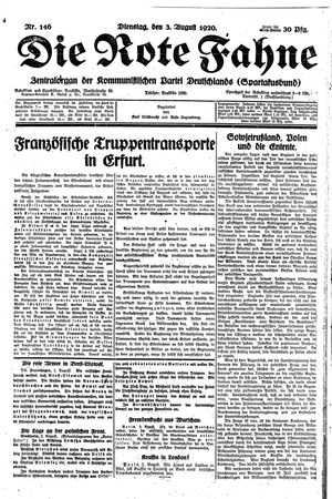 Die rote Fahne vom 03.08.1920