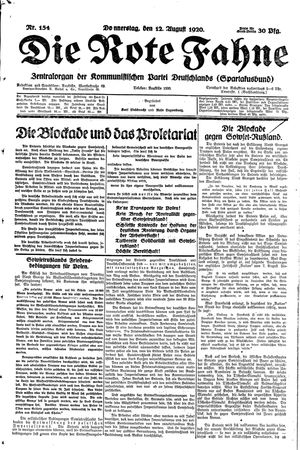 Die rote Fahne vom 12.08.1920