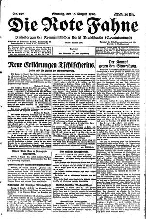 Die rote Fahne vom 15.08.1920