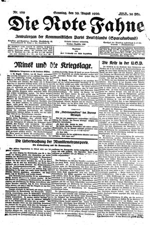 Die rote Fahne vom 29.08.1920