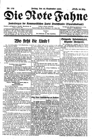 Die rote Fahne vom 10.09.1920
