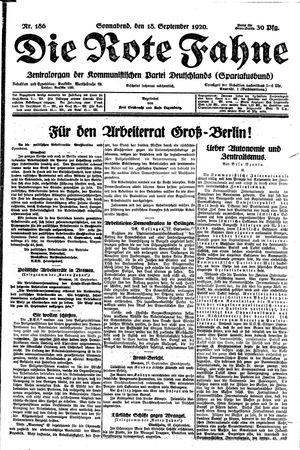 Die rote Fahne vom 18.09.1920