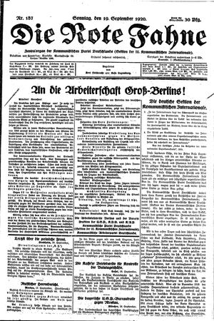 Die rote Fahne vom 19.09.1920