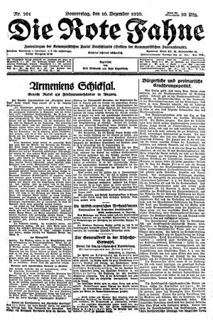 Die rote Fahne vom 16.12.1920
