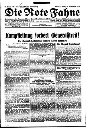 Die rote Fahne vom 30.11.1928