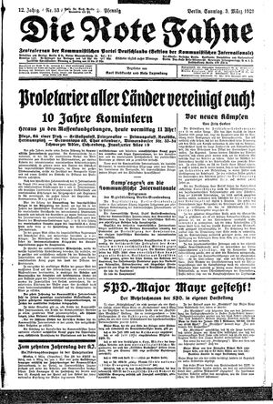 Die rote Fahne vom 03.03.1929