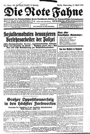 Die rote Fahne vom 11.04.1929