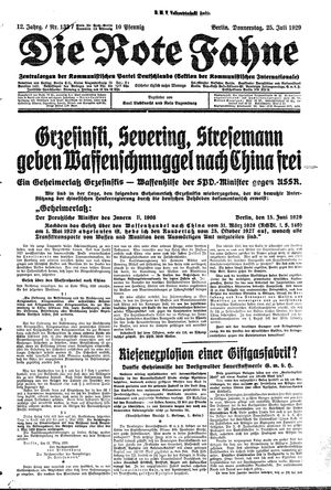 Die rote Fahne vom 25.07.1929