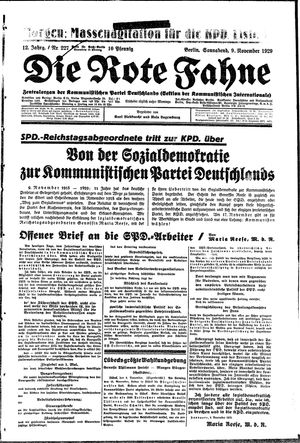 Die rote Fahne vom 09.11.1929