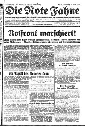 Die rote Fahne vom 07.05.1930