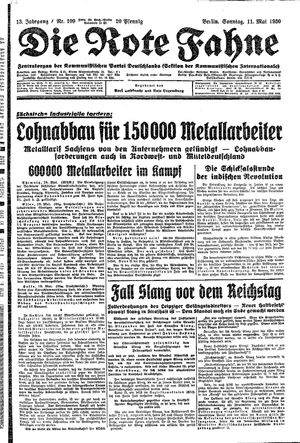 Die rote Fahne vom 11.05.1930