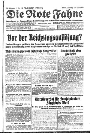 Die rote Fahne vom 18.07.1930