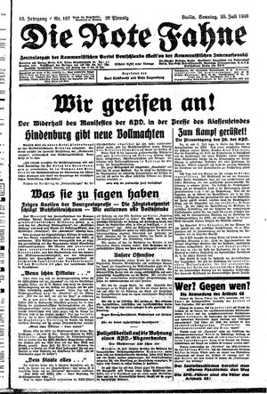 Die rote Fahne vom 20.07.1930