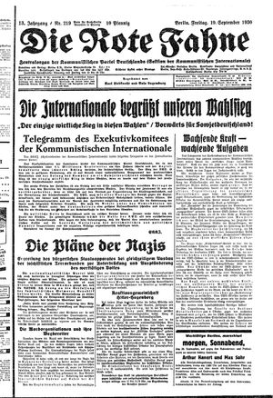 Die rote Fahne vom 19.09.1930