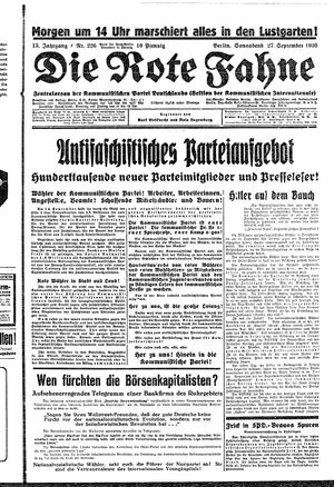 Die rote Fahne vom 27.09.1930