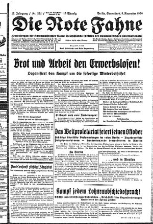 Die rote Fahne vom 08.11.1930