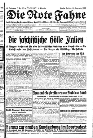 Die rote Fahne vom 21.11.1930