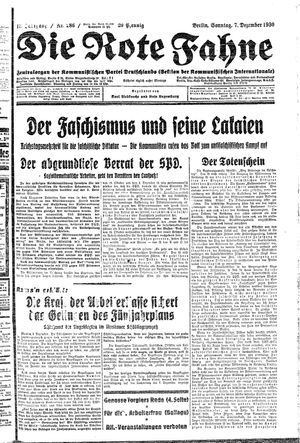 Die rote Fahne vom 07.12.1930