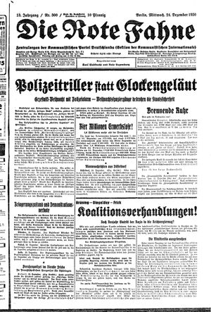 Die rote Fahne vom 24.12.1930