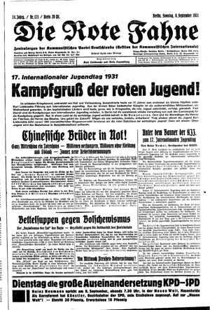 Die rote Fahne vom 06.09.1931
