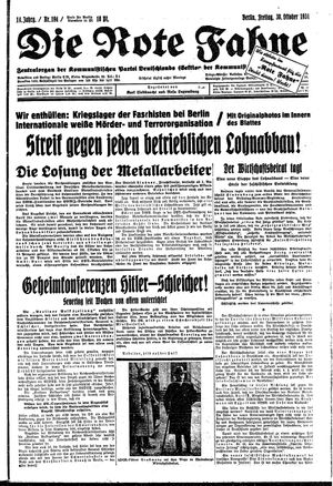 Die rote Fahne vom 30.10.1931