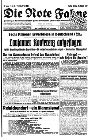 Die rote Fahne vom 22.01.1932