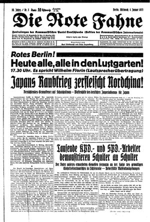 Die rote Fahne vom 04.01.1933