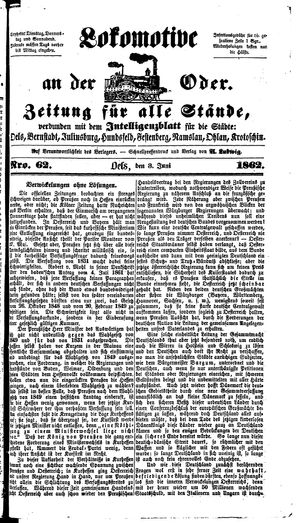 Lokomotive an der Oder on Jun 3, 1862