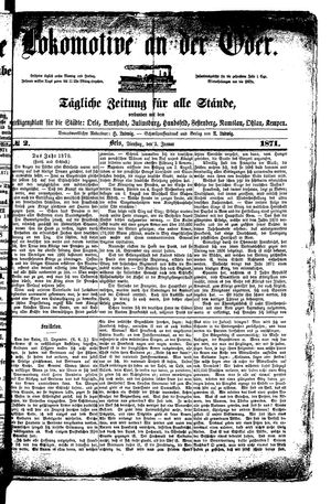 Lokomotive an der Oder vom 03.01.1871