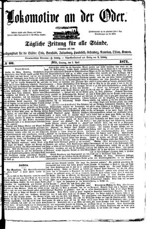 Lokomotive an der Oder on Apr 2, 1871