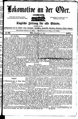 Lokomotive an der Oder vom 17.05.1871
