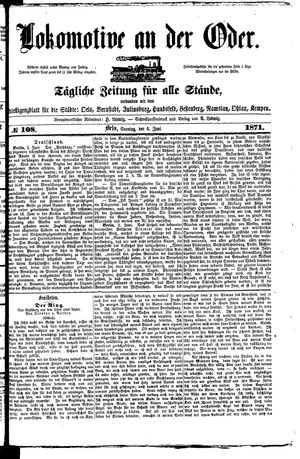 Lokomotive an der Oder on Jun 4, 1871