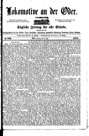 Lokomotive an der Oder on Jul 16, 1871