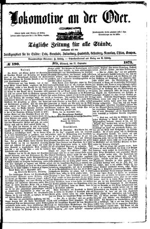 Lokomotive an der Oder vom 27.09.1871