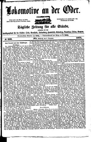 Lokomotive an der Oder vom 08.11.1871