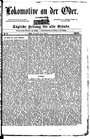 Lokomotive an der Oder vom 08.01.1876