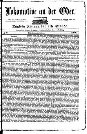 Lokomotive an der Oder vom 11.01.1876