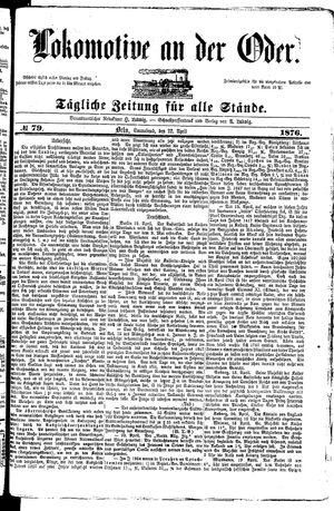 Lokomotive an der Oder vom 22.04.1876