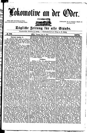 Lokomotive an der Oder vom 14.05.1876