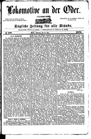 Lokomotive an der Oder vom 24.05.1876